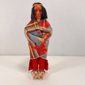 Vintage Skookum Native American Style Doll Figurine Blanket Souvenir